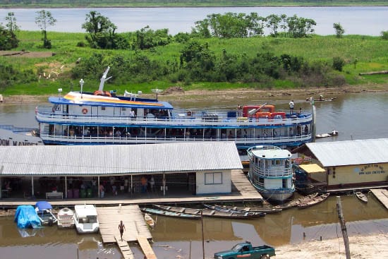 Peru to Brazil on one of three boats we used on the Amazon River"