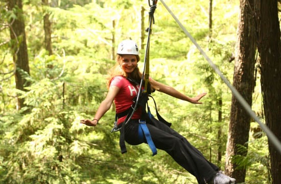 Whistler zipline 139 "My niece on the 2nd zipline in Whistler"