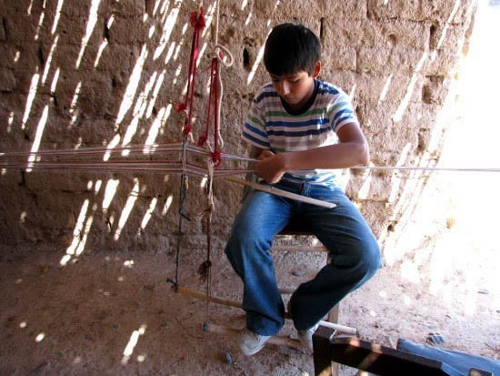Chile & Argentina - Jo's 136 "Weaving a belt - it takes one day"