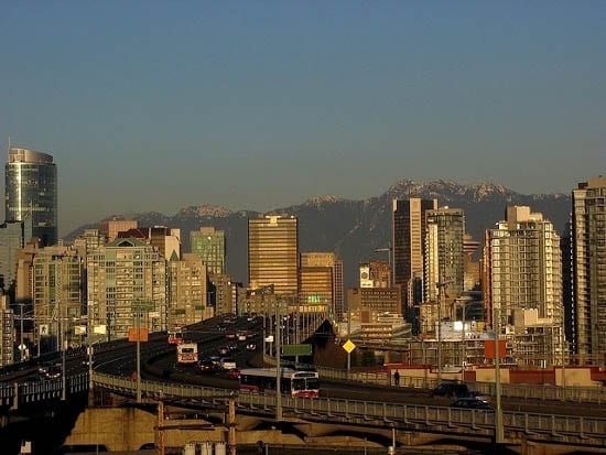 vancouver1 "A view of downtown Vancouver from the Granville Bridge"