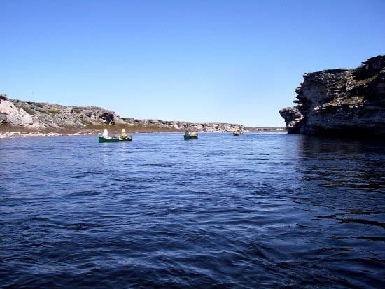 "Canoeing the river sanctuary"