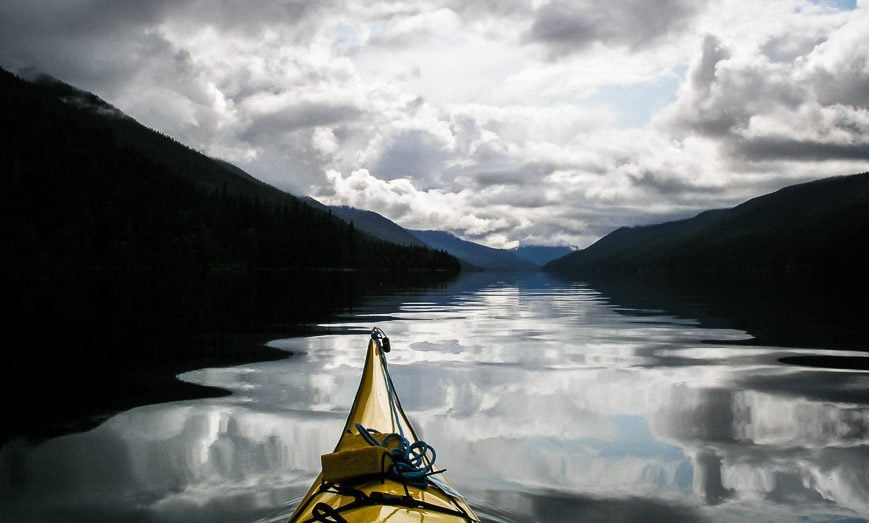 Looking down the Bowron Lakes