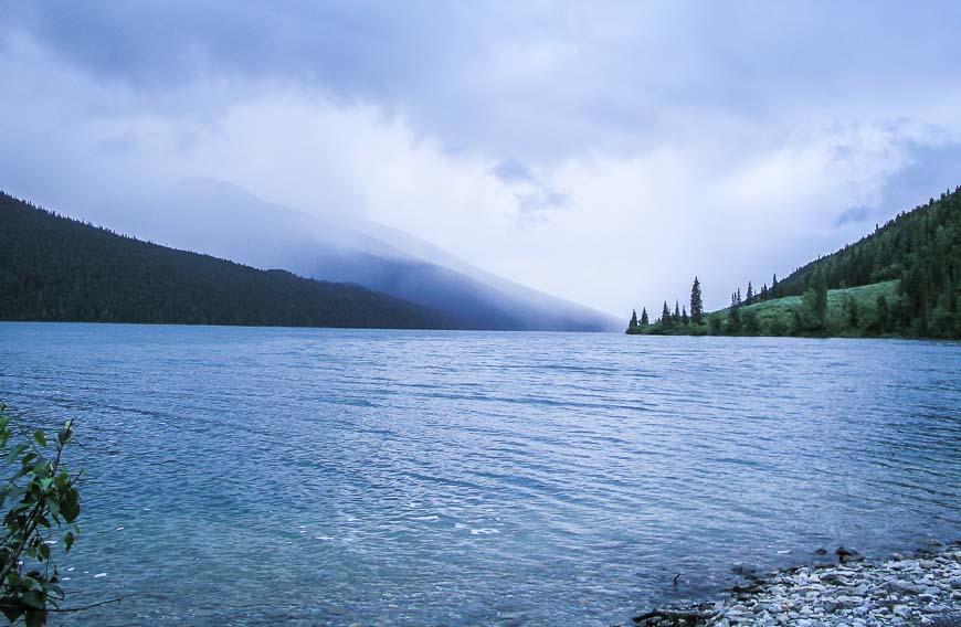 An approaching storm on the Bowron Lakes