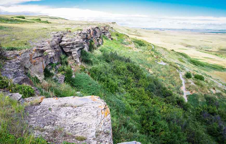 Beautiful scenery around head Smashed In Buffalo Jump