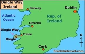 Location map for the Dingle Way