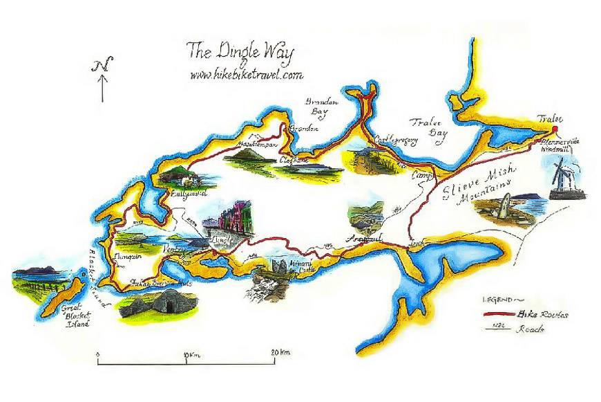 Map of the Dingle Way