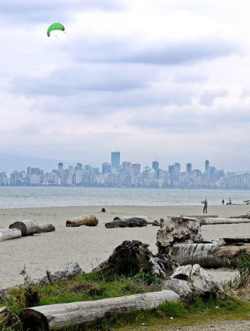 View of downtown Vancouver from the Spanish Banks