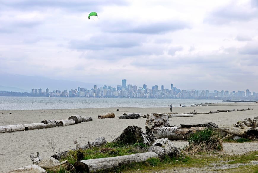 View of downtown Vancouver from the Spanish Banks