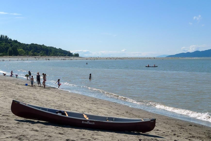 Kayaking out of Jericho Beach