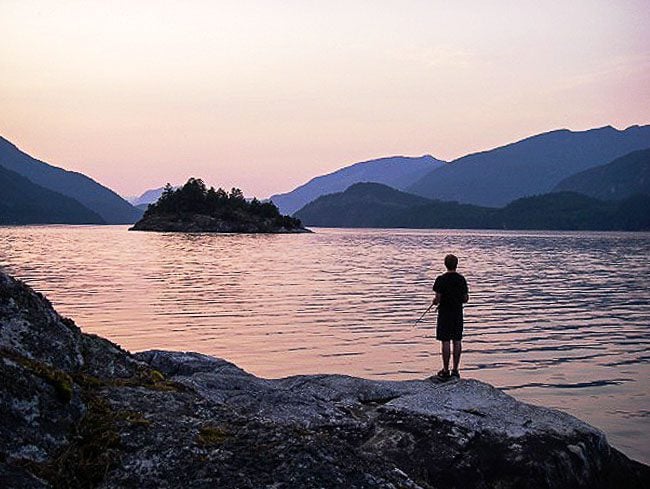 Views up the Sechelt Inlet on the Sunshine Coast