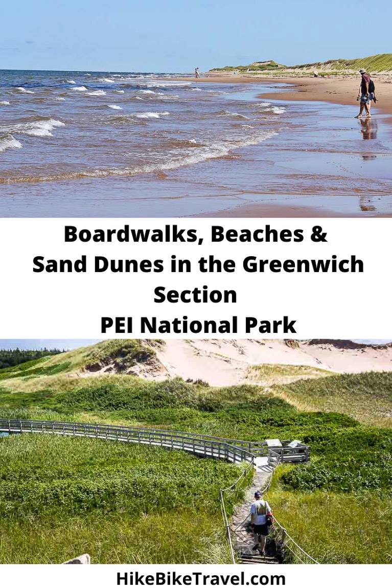 Boardwalks, beaches & sand dunes in the Greenwich Section of PEI National Park