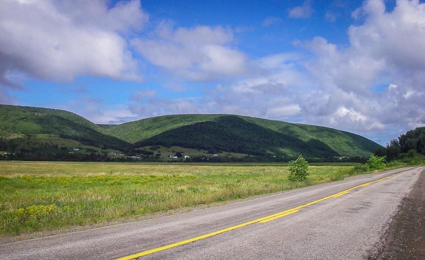 Empty roads cycling through the Margaree Valley
