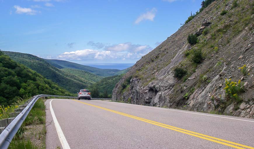 The climb out of Pleasant Bay - 13% grade over 3 kilometres