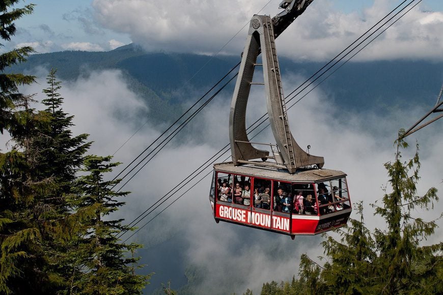 Try the Grouse Mountain Skyride on a Vancouver Airport layover