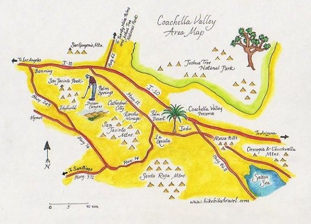 Palm Springs area location map