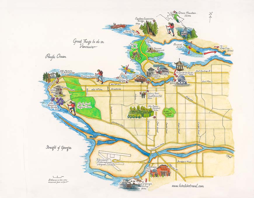 Vancouver City Map - Highlights