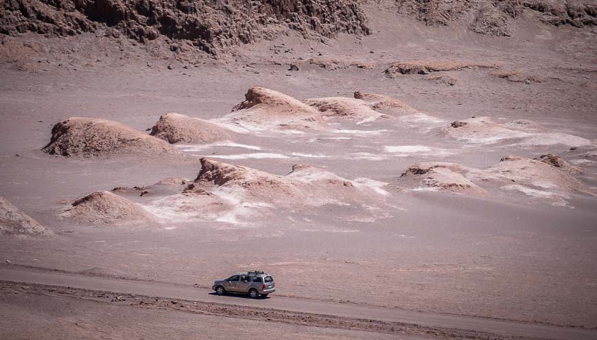 Driving by fossilized dunes