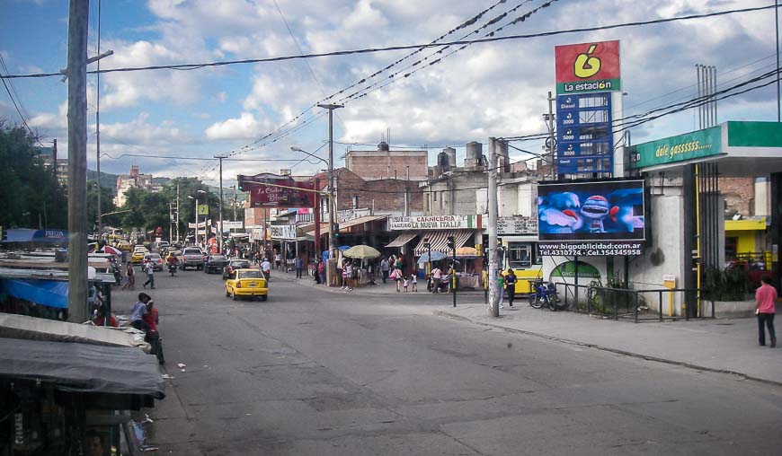 The forgettable town of San Salvador de Jujuy on the San Pedro to Salta bus ride