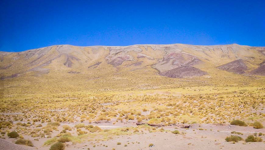 Dramatic colours of the landscape in northern Chile