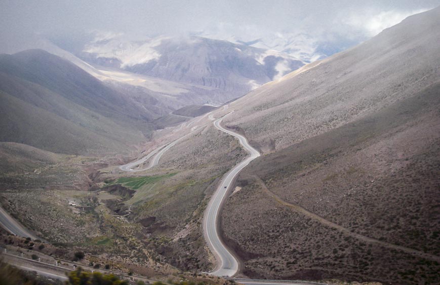 Climbing on the way to the Chilean border