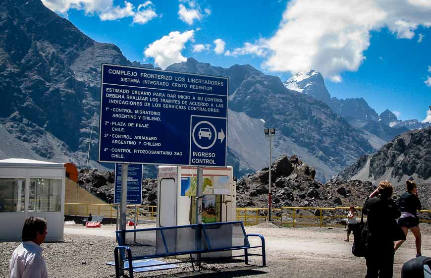 Dramatic scenery at the Argentina- Chile border