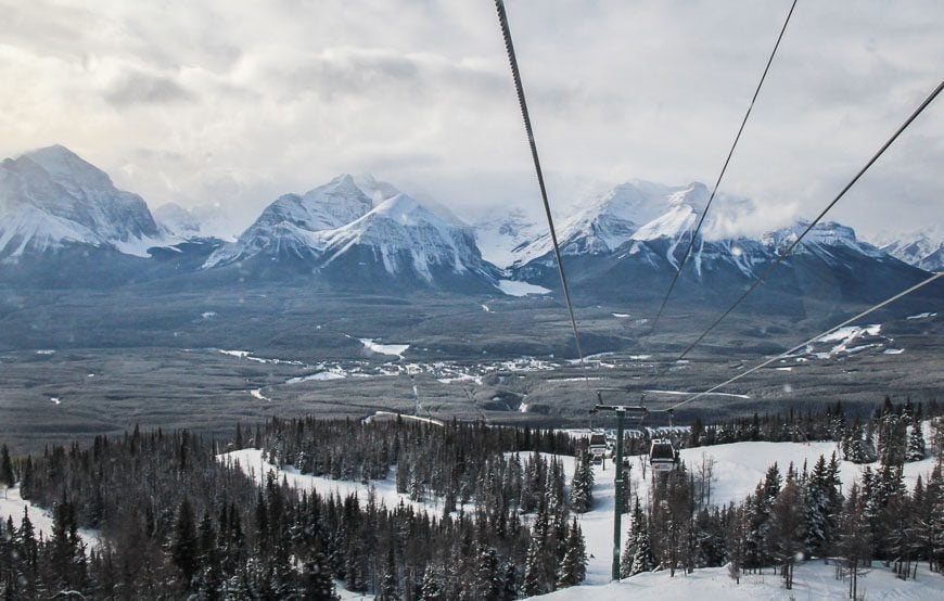 Views from the gondola at Lake Louise