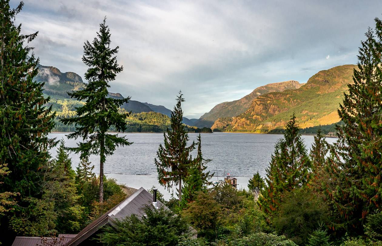 The view from our room of Strathcona Park Lodge