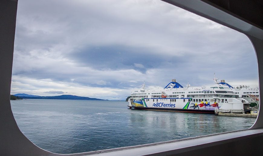 View of the BC ferries from the car deck