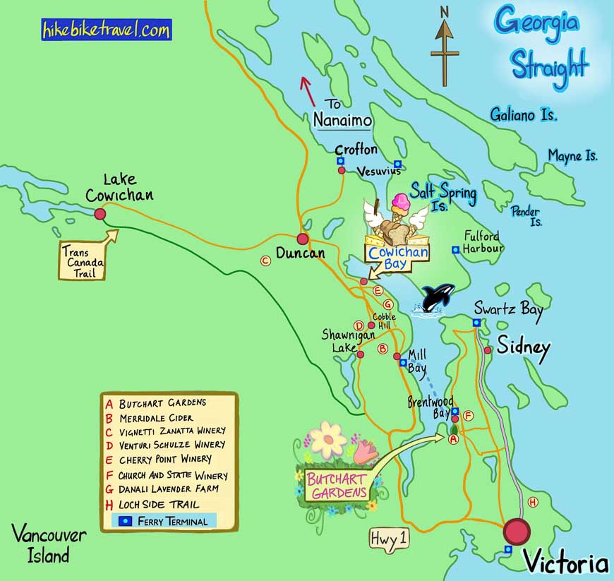 Map of Butchart Gardens