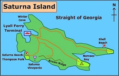 Saturna Island map