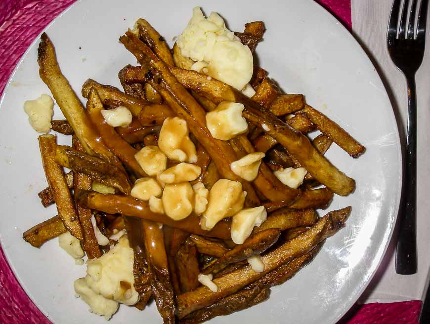 Poutine - the calorie laden food choice of many - fries, gravy & cheese curds