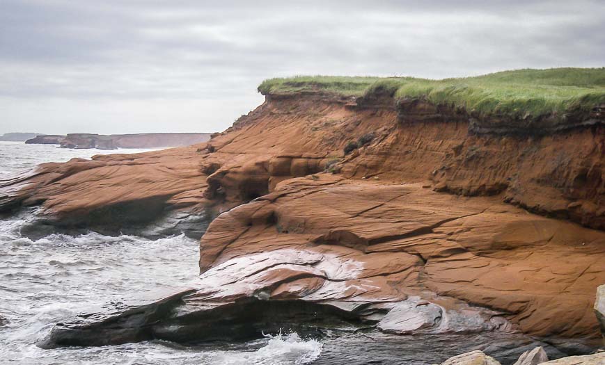 Lots of red cliffs on the islands