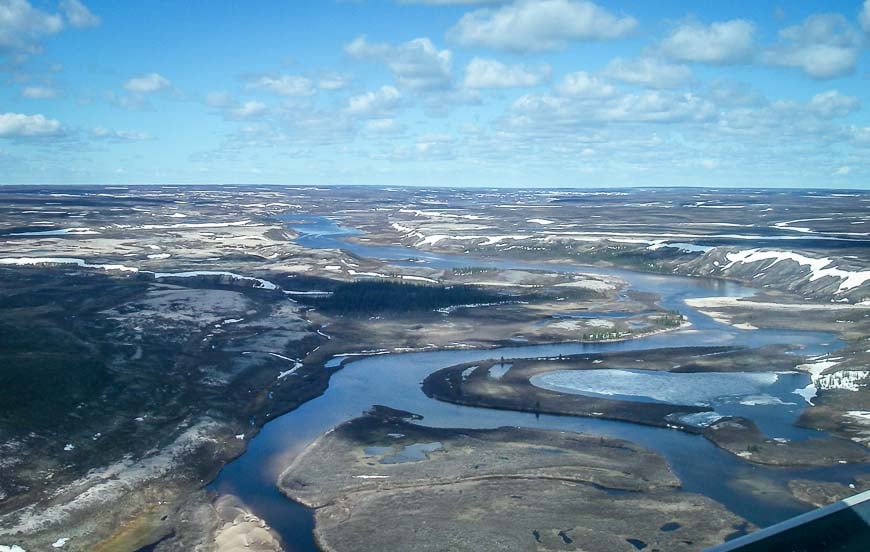 The view from the air of the high Arctic