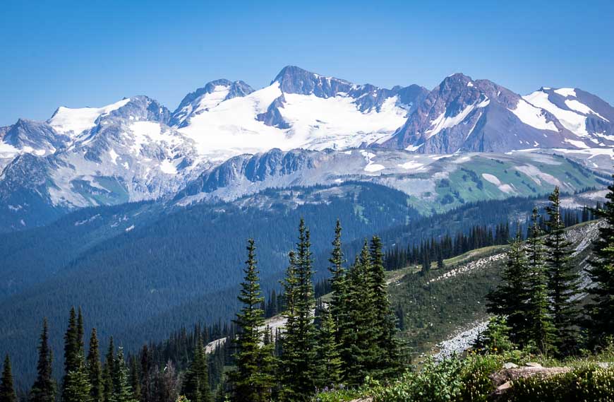 Beautiful mountain scenery on the hikes off the top of the gondola