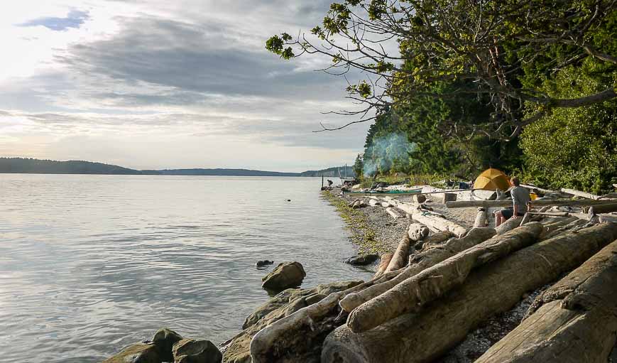 The beach at Blackberry Point - campfires allowed