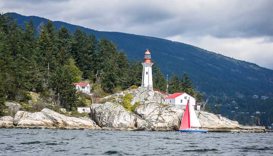 Kayaking past the Point Atkinson Lighthouse