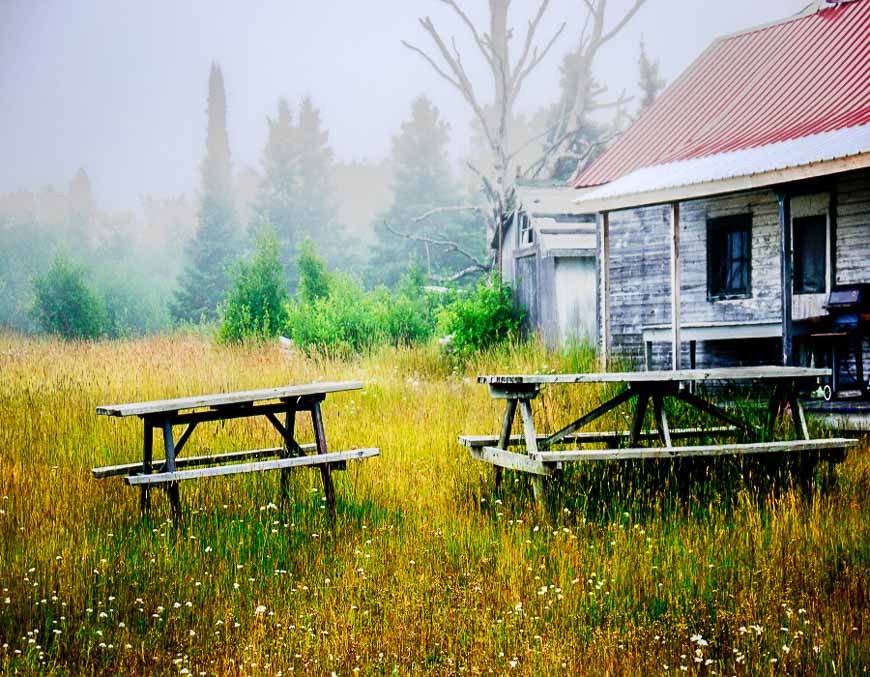 Abandoned buildings in Quebec Harbour