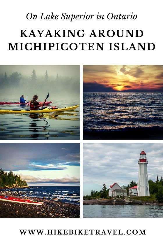 Kayaking around Michipicoten Island in Lake Superior, Ontario