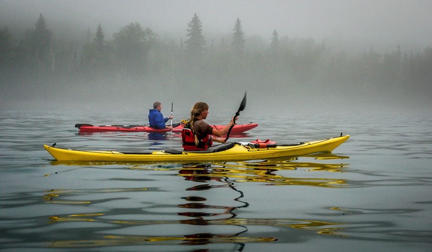 Michipicoten Island kayaking in the fog 