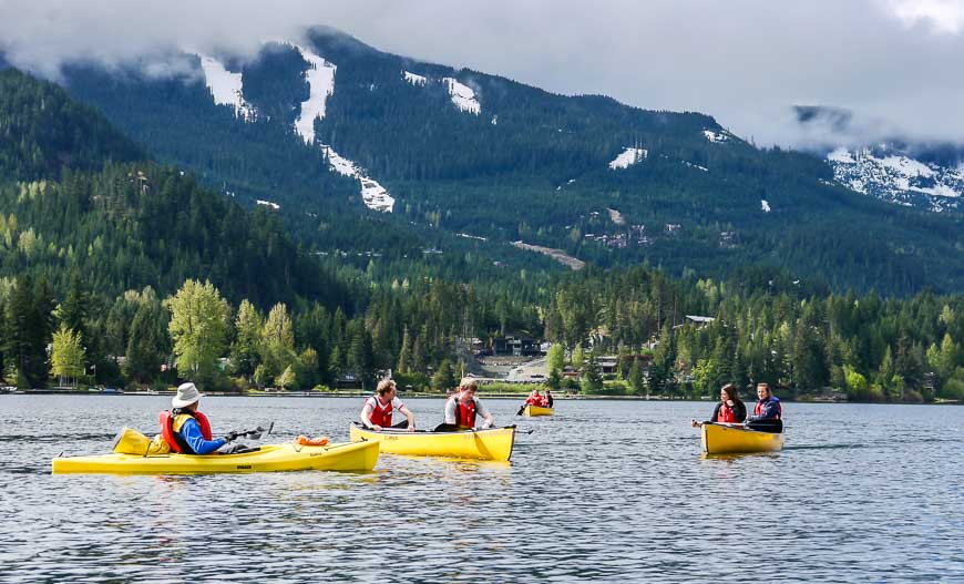 A view of the ski hill from Alta Lake