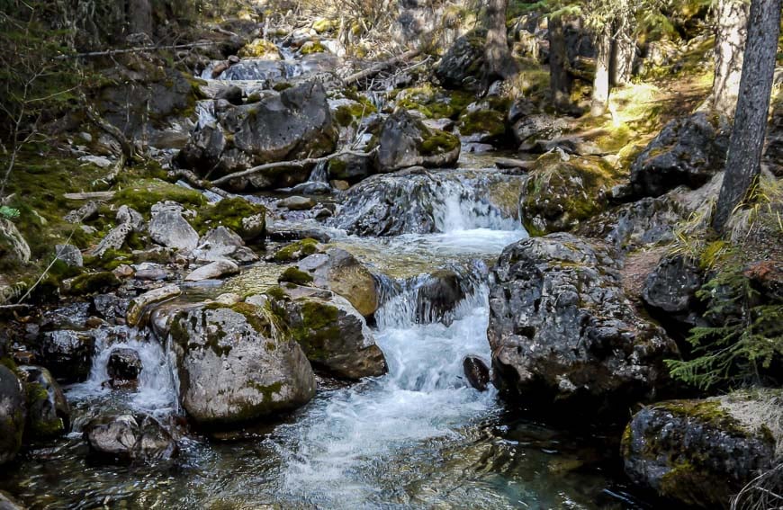 There are a couple of pretty streams along the way