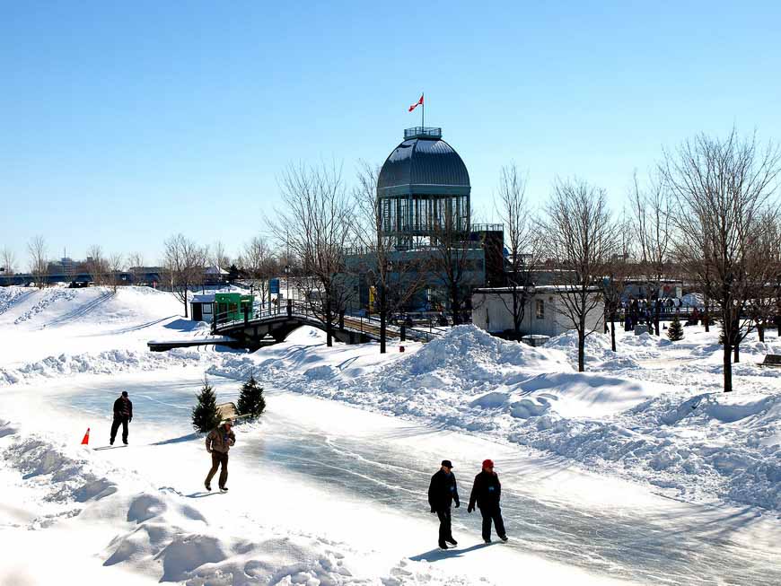 Bonsecours Basin skating