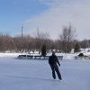 Skating to music on Beaver Lake in Mont Royal Park