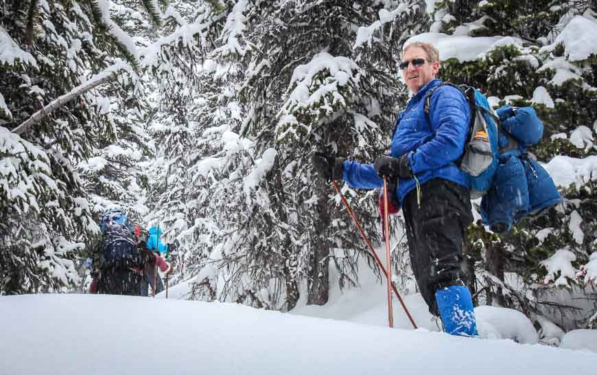 Deep snow makes for hard work skiing