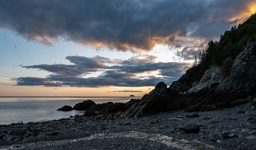 One of the beautiful beaches you can camp on along the Fundy Footpath