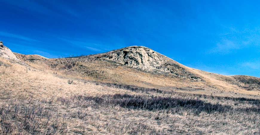 Beautiful deep blue skies are a hallmark of Alberta