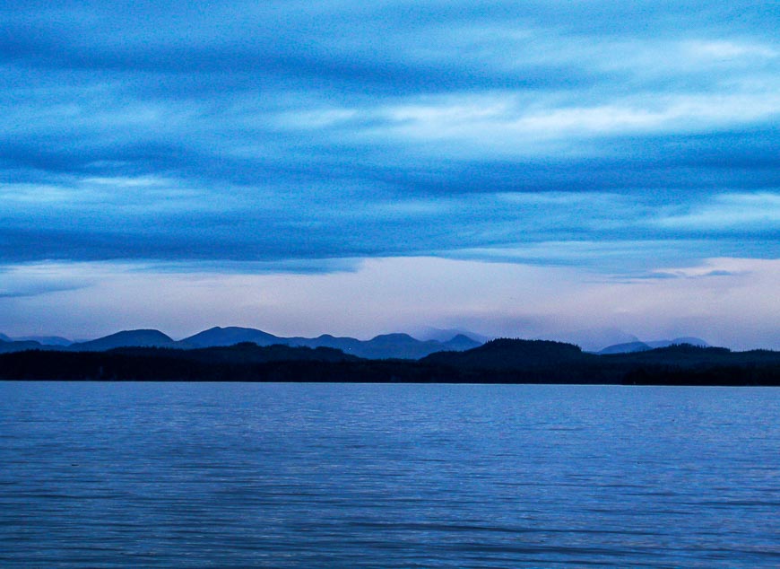 Looking out across Johnston Strait - a sea kayaking adventure in BC