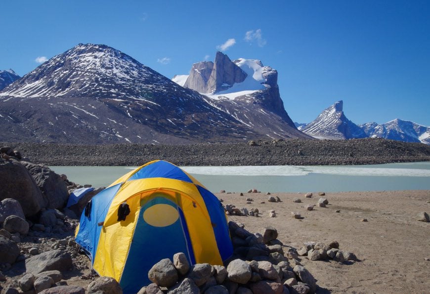View from a tent in Auyuittuq National Park, Nunavut