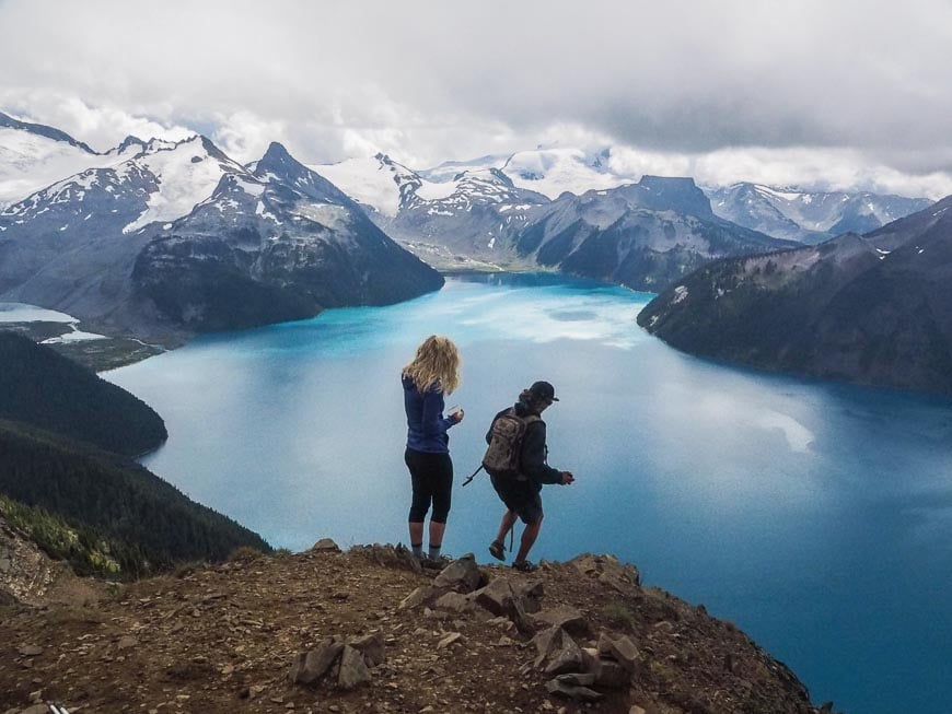 Looking at Garibaldi Lake from Panorama Ridge