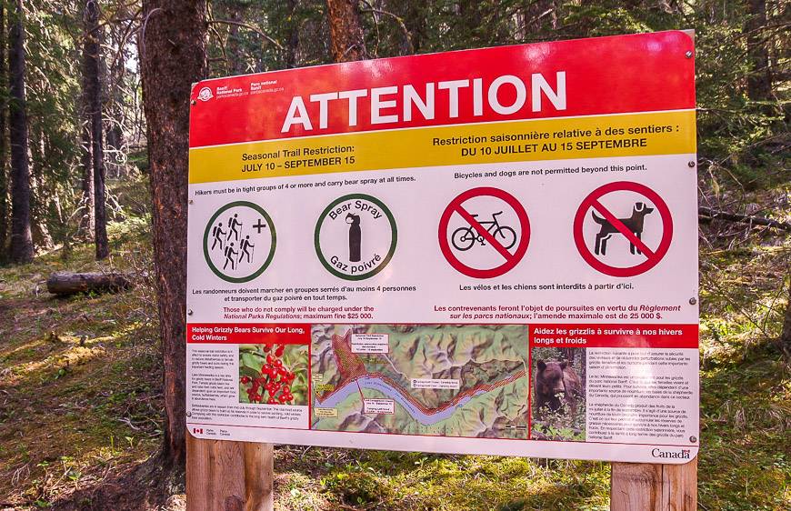 Trail restrictions in place on Lake Minnewanka starting in July every year